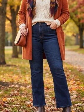 Old Navy Mid-Rise Wow Boot-Cut Jeans Size 22 Dark Wash Denim